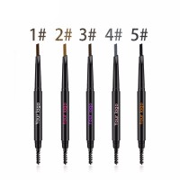 4 color waterproof angled eyebrow pencil private label eye brow pen and easily-used everyday makeup